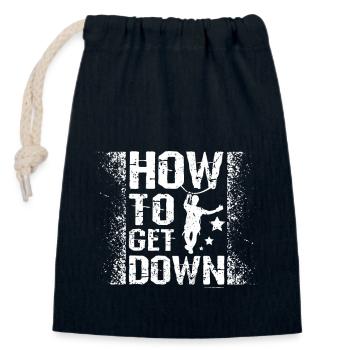 How to get down zipline - Verschließbarer Geschenkbeutel aus Baumwolle (14x20cm) - Navy - Vorne