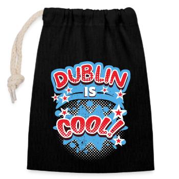 Dublin Dublin-Irland Irland, Spruch, Dublin-Design - Verschließbarer Geschenkbeutel aus Baumwolle (14x20cm) - Schwarz - Vorne