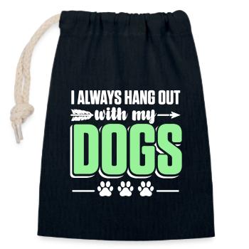 Canine Paw Tierhalter Welpe Hundetrainer - Verschließbarer Geschenkbeutel aus Baumwolle (14x20cm) - Navy - Vorne