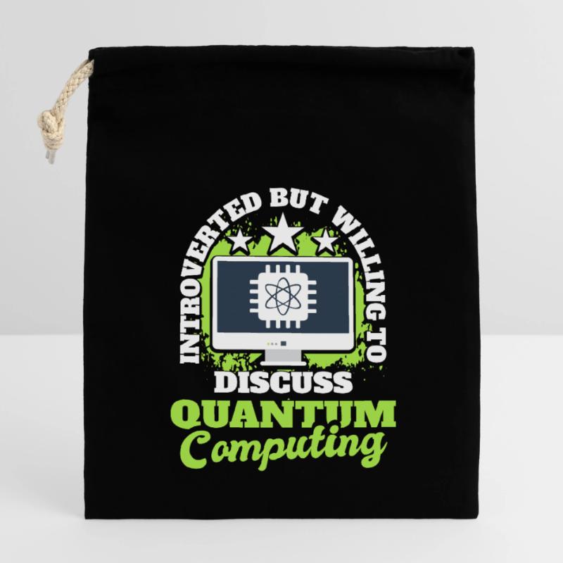 Quantencomputer Quantenmechanik Verschließbarer Geschenkbeutel aus Baumwolle (14x20cm)