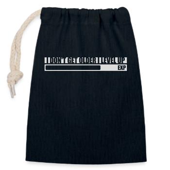 get older level up - Closable cotton gift bag (14x20cm) - navy - Front