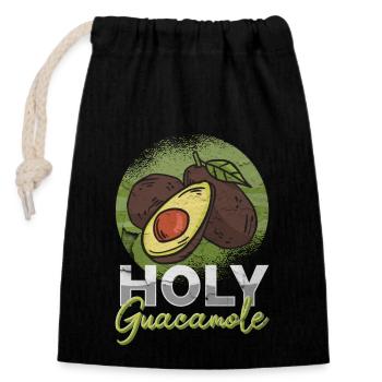 Guacamole Vegetarian Mexican Avocado Liebhab - Closable cotton gift bag (14x20cm) - black - Front
