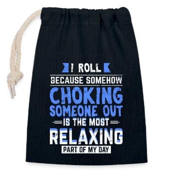 Jiu Jitsu Funny Jiu-Jitsu BJJ Education Grappling - Verschließbarer Geschenkbeutel aus Baumwolle (14x20cm) - Navy - Vorne