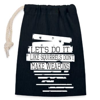 Global Peace Hippy Joke Green Peace Movement Happy - Closable cotton gift bag (14x20cm) - navy - Front
