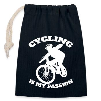 Cycling Cycling Mountainbike Bike Tour - Closable cotton gift bag (14x20cm) - navy - Front