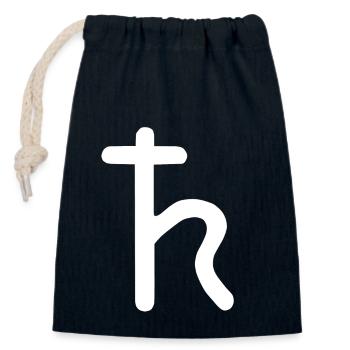 Astrologisches Symbol Saturn - Verschließbarer Geschenkbeutel aus Baumwolle (14x20cm) - Navy - Vorne