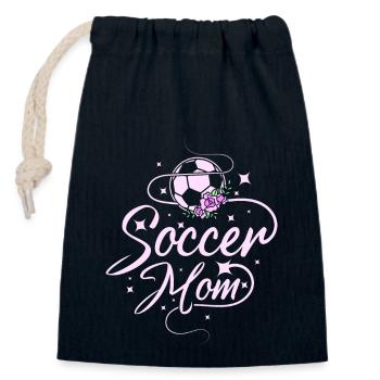 Mothers day Mommy Soccer Mom - Verschließbarer Geschenkbeutel aus Baumwolle (14x20cm) - Navy - Vorne