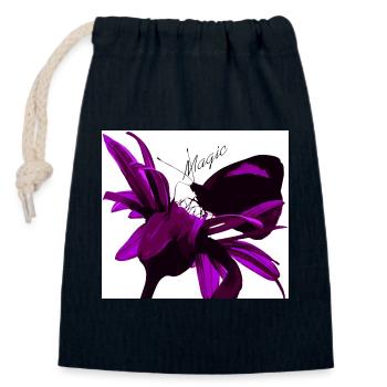 Magische Lilie in Violett - Verschließbarer Geschenkbeutel aus Baumwolle (14x20cm) - Navy - Vorne