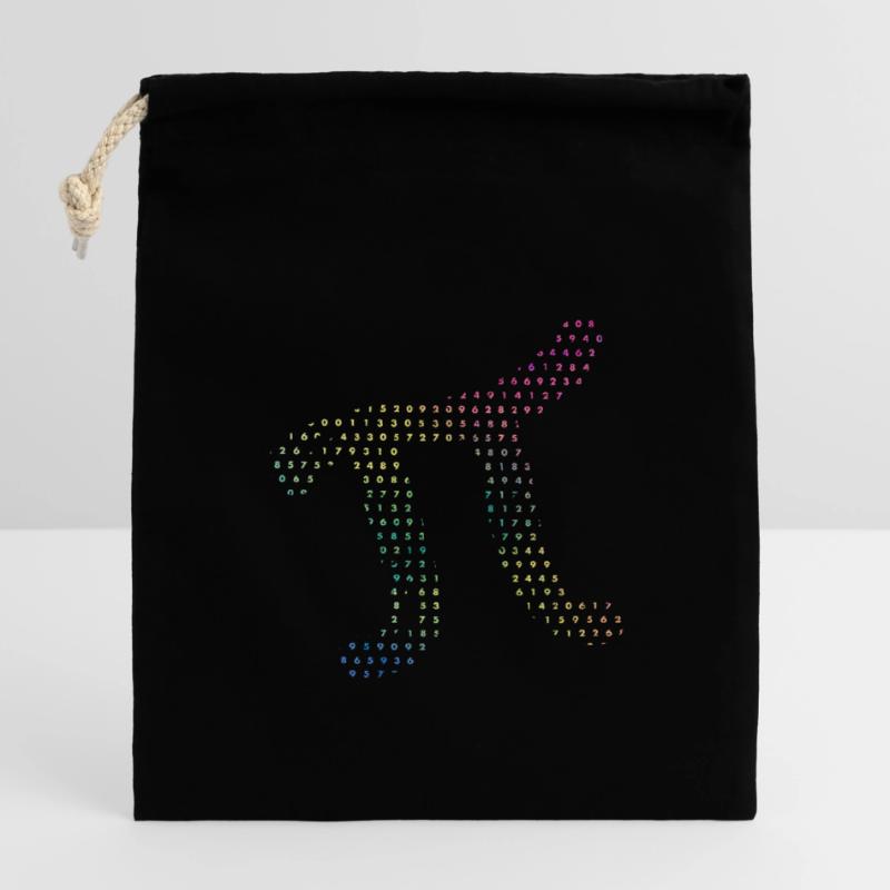 Chiffres de Pi dans les numéros de code source Pi Jour 3.14159 Sac cadeau en coton avec cordon (14 x 20 cm)