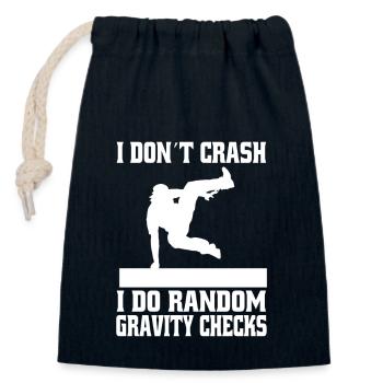 Parkour Gift Runner Sports extrêmes Parkour Runner - Sac cadeau en coton avec cordon (14 x 20 cm) - bleu marine - Devant