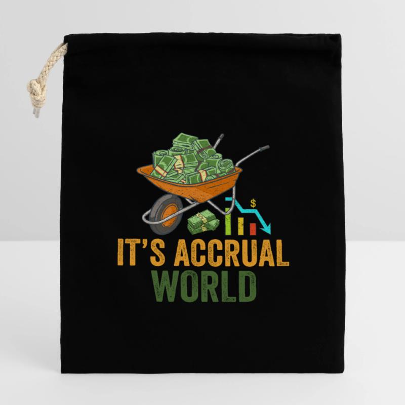 C’est drôle que le jeu de mots comptable mondial de la comptabilité d’exercice Sac cadeau en coton avec cordon (14 x 20 cm)