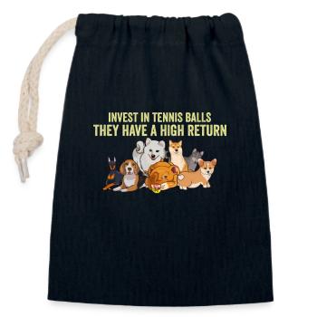 Cool Comptable Conseiller financier Professeur de finance - Sac cadeau en coton avec cordon (14 x 20 cm) - bleu marine - Devant