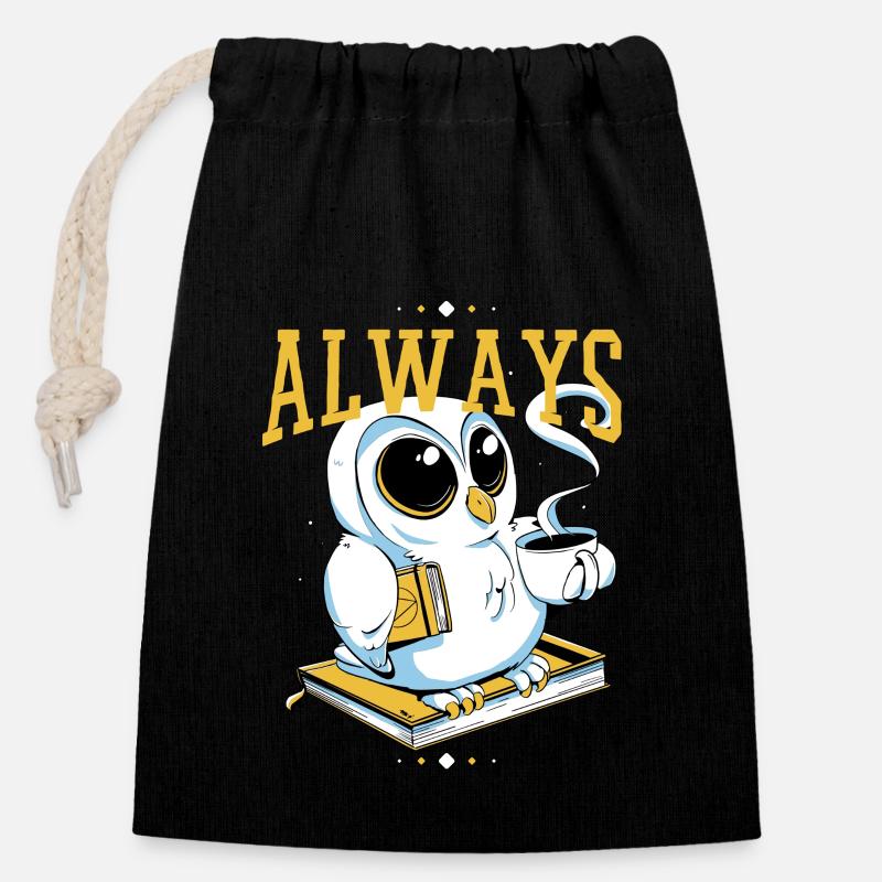 Always Lilly only for real fans - Closable cotton gift bag (14x20cm) - black