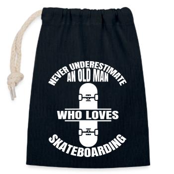 Skateboard Skaten Longboard Skater Skateboarding - Verschließbarer Geschenkbeutel aus Baumwolle (14x20cm) - Navy - Vorne