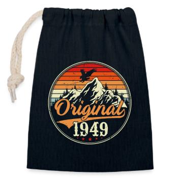 Original 1949 - Sac cadeau en coton avec cordon (14 x 20 cm) - bleu marine - Devant