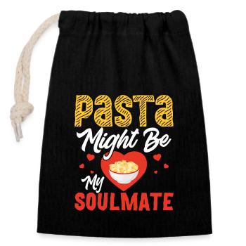 Pasta Might Be My Soulmate Pasta Lover Italian Foo - Verschließbarer Geschenkbeutel aus Baumwolle (14x20cm) - Schwarz - Vorne