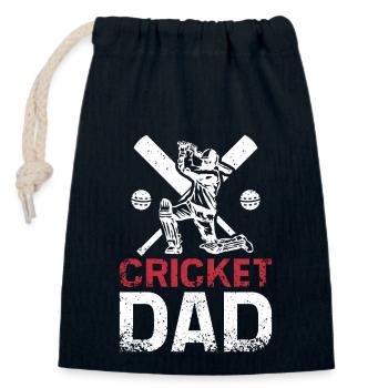 Fathers Day Daddy Cricket Dad - Verschließbarer Geschenkbeutel aus Baumwolle (14x20cm) - Navy - Vorne