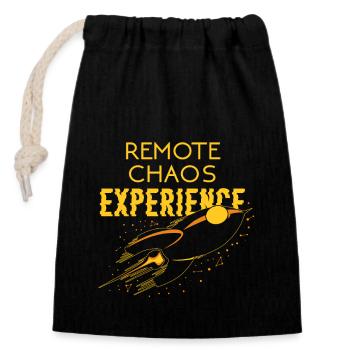 Remote Chaos Experience - Verschließbarer Geschenkbeutel aus Baumwolle (14x20cm) - Schwarz - Vorne