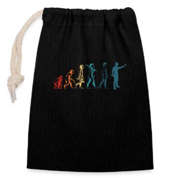 Ingénieur Evolution Drôle de Collège d’ingénierie - Sac cadeau en coton avec cordon (14 x 20 cm) - noir - Devant