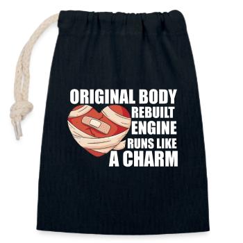 Heart Attack Open Heart Surgery Heart Surgery Gift - Closable cotton gift bag (14x20cm) - navy - Front