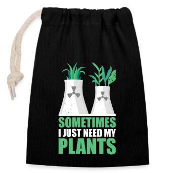 Nuclear Energy Radiation Nuclear Power Engineer - Closable cotton gift bag (14x20cm) - black - Front