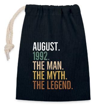 Août 1992 L’homme Le mythe La légende - Sac cadeau en coton avec cordon (14 x 20 cm) - bleu marine - Devant