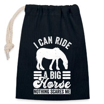 Clydesdale Reiter Für Zugpferdbesitzer - Sac cadeau en coton avec cordon (14 x 20 cm) - bleu marine - Devant