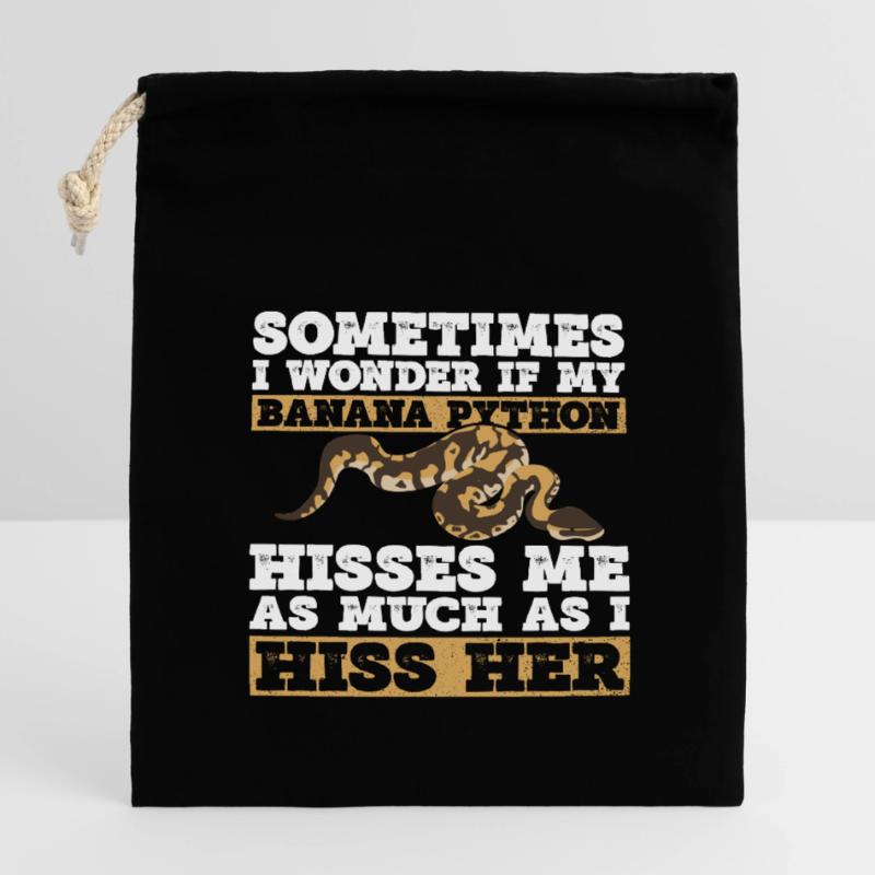 Banana Ball Python Königsphython Closable cotton gift bag (14x20cm)