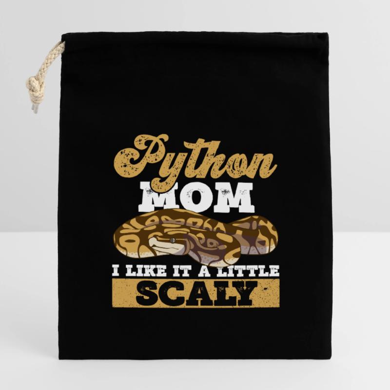 Königspython Mama Banana Ball Python Mutter Sac cadeau en coton avec cordon (14 x 20 cm)