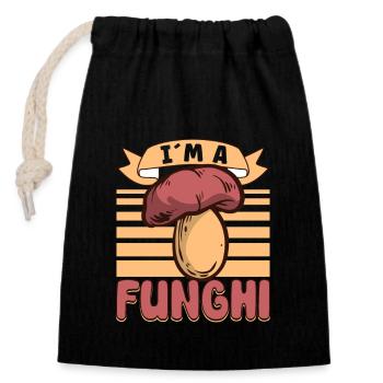 Morels Mushroom Picker Mushroom Farmer Mushroom - Closable cotton gift bag (14x20cm) - black - Front