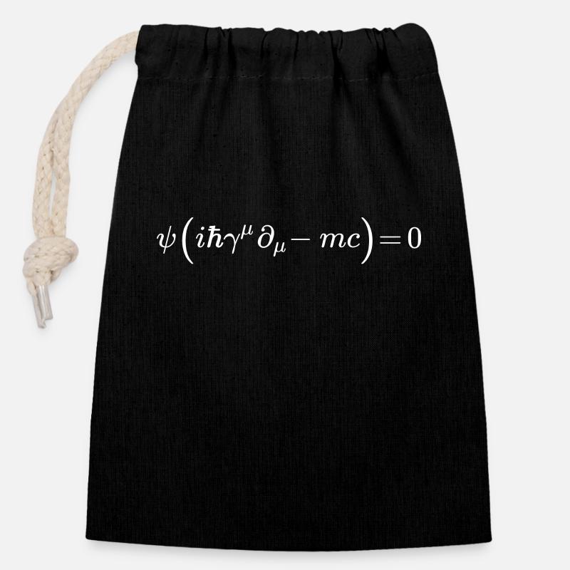 Dirac Equation Mathematical Relativistic Quantum - Verschließbarer Geschenkbeutel aus Baumwolle (14x20cm) - Schwarz