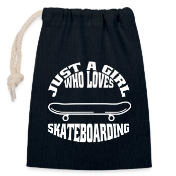 Skateboarding Skateboard Skaten Longboard Skater - Verschließbarer Geschenkbeutel aus Baumwolle (14x20cm) - Navy - Vorne