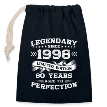 Né 1998 25ème anniversaire Cadeau homme / femme - Sac cadeau en coton avec cordon (14 x 20 cm) - bleu marine - Devant