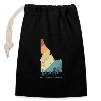Idaho États-Unis d’Amérique États-Unis - Sac cadeau en coton avec cordon (14 x 20 cm) - noir - Devant