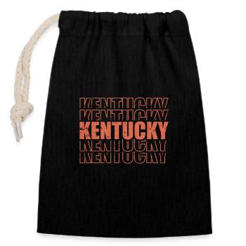Kentucky USA Amerika Bundesstaat - Verschließbarer Geschenkbeutel aus Baumwolle (14x20cm) - Schwarz - Vorne