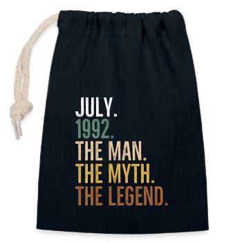 Juillet 1992 L’Homme Le Mythe La Légende - Sac cadeau en coton avec cordon (14 x 20 cm) - bleu marine - Devant
