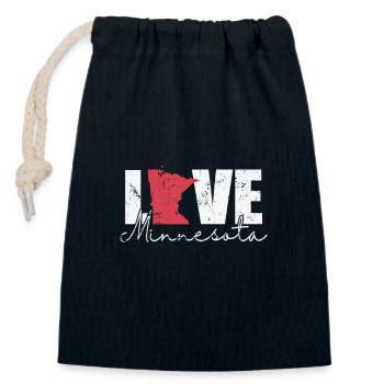 Minnesota Love USA Amerika Bundesstaat - Verschließbarer Geschenkbeutel aus Baumwolle (14x20cm) - Navy - Vorne