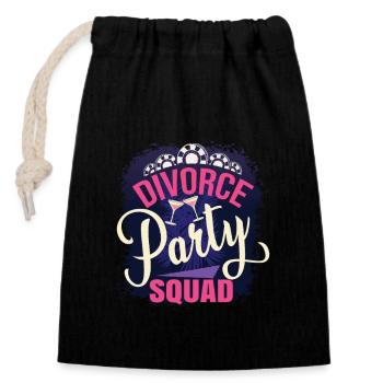 Divorce Party Squad - Closable cotton gift bag (14x20cm) - black - Front