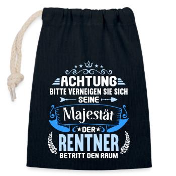Pension 2023 Retirement Farewell Pensioner 2023 - Closable cotton gift bag (14x20cm) - navy - Front