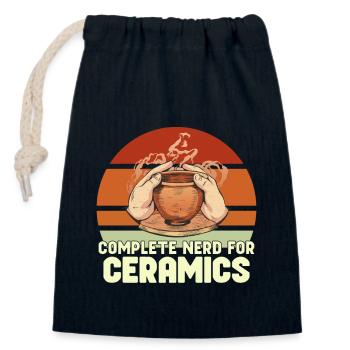 Pottery Pottery Clay Ceramicists Ceramic Potters - Closable cotton gift bag (14x20cm) - navy - Front