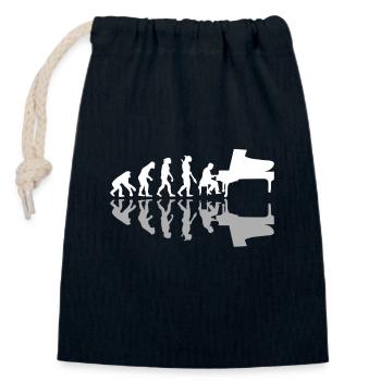 Pianist Human Evolution Piano Lovers Musician - Verschließbarer Geschenkbeutel aus Baumwolle (14x20cm) - Navy - Vorne