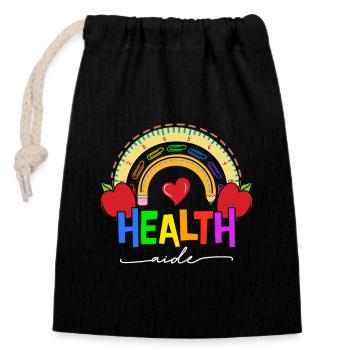 Admin Squad School Assistant Principal Health Aide - Verschließbarer Geschenkbeutel aus Baumwolle (14x20cm) - Schwarz - Vorne
