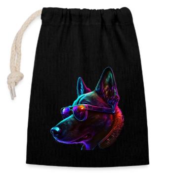 Belgian Malinois Dogs Belgian Malinoiss - Closable cotton gift bag (14x20cm) - black - Front
