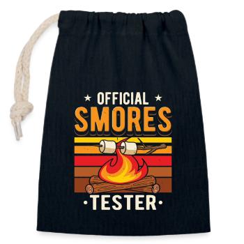 Official Smores Tester - Verschließbarer Geschenkbeutel aus Baumwolle (14x20cm) - Navy - Vorne