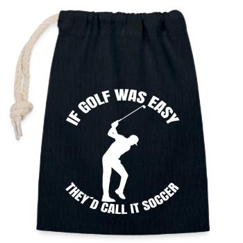 Golf Golfspielerin Golfschläger Spruch Golfball - Verschließbarer Geschenkbeutel aus Baumwolle (14x20cm) - Navy - Vorne