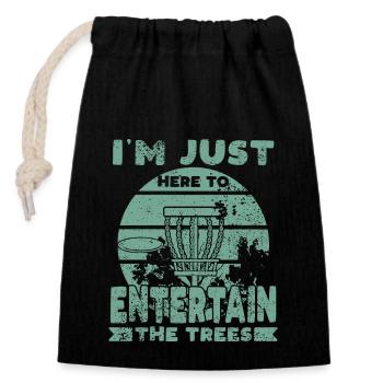 Devis Disc Golf - Sac cadeau en coton avec cordon (14 x 20 cm) - noir - Devant