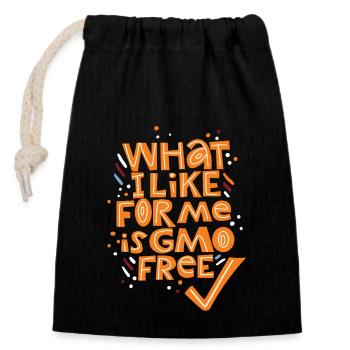 Community policy, economic and social cohesion, economic and social cohesi - Closable cotton gift bag (14x20cm) - black - Front