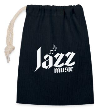 Jazz Music Musik Saxophon Improvisiert - Verschließbarer Geschenkbeutel aus Baumwolle (14x20cm) - Navy - Vorne
