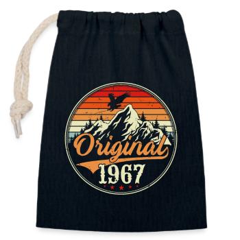 Ursprünglich 1967 - Verschließbarer Geschenkbeutel aus Baumwolle (14x20cm) - Navy - Vorne