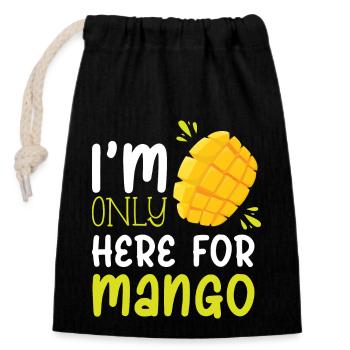I'm Only Here For Mango - Closable cotton gift bag (14x20cm) - black - Front